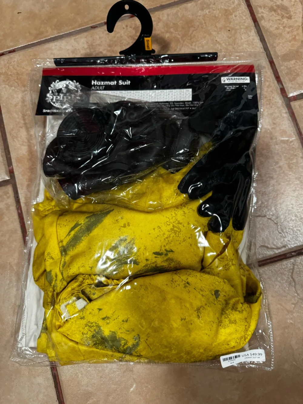 Spirit Yellow Hazmat Biohazard Jumpsuit Costume